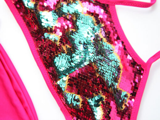 PAILLETTES REVERS TIFFANY-FUCSIA costume bimba - immagine 2