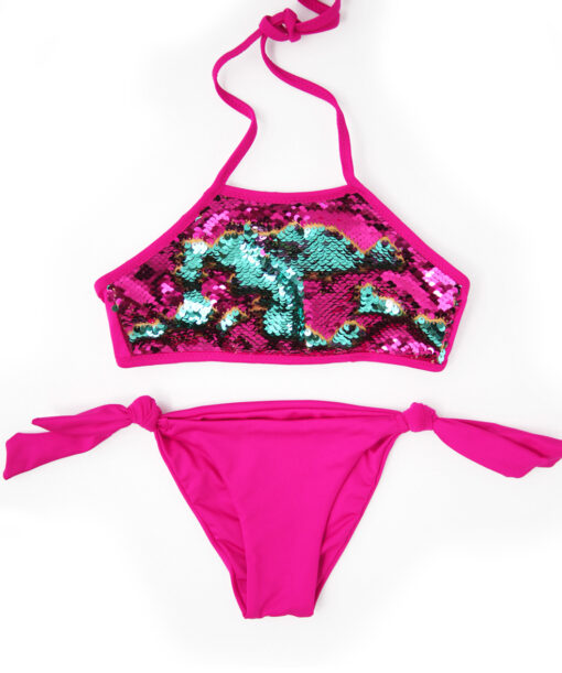 PAILLETTES REVERS TIFFANY-FUCSIA costume bimba