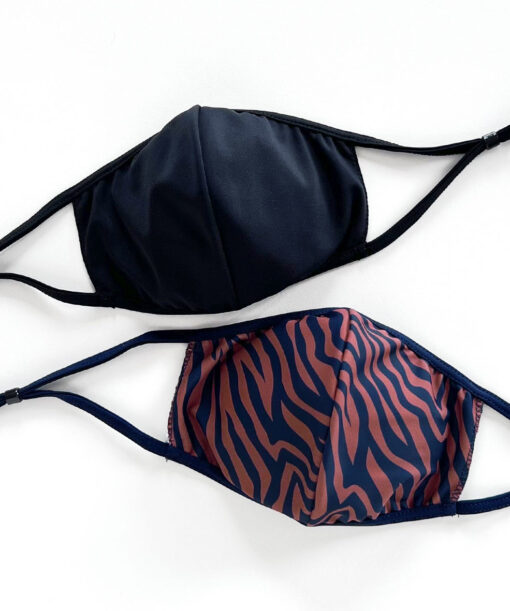 2 pcs MASCHERINE ADULTI black & tiger