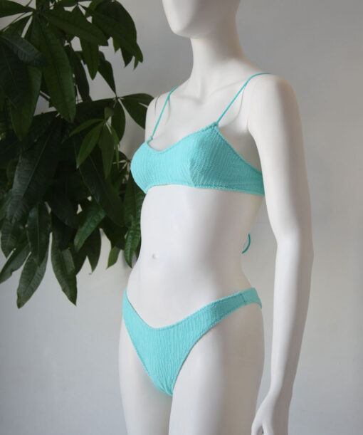 CRINKLED BLUE JAVA Top - immagine 2